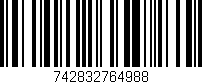 Código de barras (EAN, GTIN, SKU, ISBN): '742832764988'