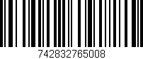 Código de barras (EAN, GTIN, SKU, ISBN): '742832765008'