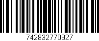 Código de barras (EAN, GTIN, SKU, ISBN): '742832770927'