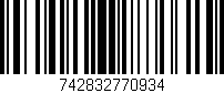 Código de barras (EAN, GTIN, SKU, ISBN): '742832770934'