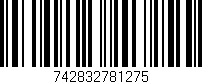Código de barras (EAN, GTIN, SKU, ISBN): '742832781275'