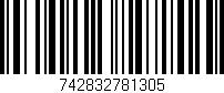Código de barras (EAN, GTIN, SKU, ISBN): '742832781305'
