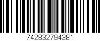Código de barras (EAN, GTIN, SKU, ISBN): '742832794381'