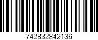 Código de barras (EAN, GTIN, SKU, ISBN): '742832842136'