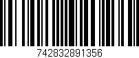 Código de barras (EAN, GTIN, SKU, ISBN): '742832891356'