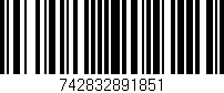 Código de barras (EAN, GTIN, SKU, ISBN): '742832891851'