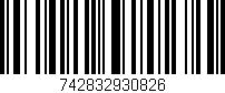 Código de barras (EAN, GTIN, SKU, ISBN): '742832930826'