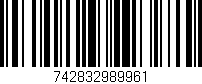 Código de barras (EAN, GTIN, SKU, ISBN): '742832989961'
