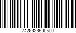 Código de barras (EAN, GTIN, SKU, ISBN): '7428333500500'