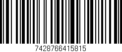 Código de barras (EAN, GTIN, SKU, ISBN): '7428766415815'