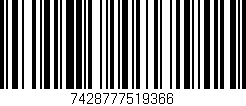 Código de barras (EAN, GTIN, SKU, ISBN): '7428777519366'