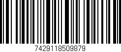 Código de barras (EAN, GTIN, SKU, ISBN): '7429118509879'
