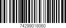 Código de barras (EAN, GTIN, SKU, ISBN): '74299018060'