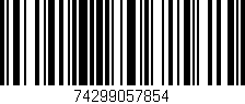 Código de barras (EAN, GTIN, SKU, ISBN): '74299057854'