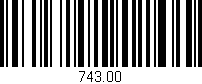 Código de barras (EAN, GTIN, SKU, ISBN): '743.00'