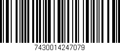 Código de barras (EAN, GTIN, SKU, ISBN): '7430014247079'