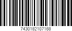 Código de barras (EAN, GTIN, SKU, ISBN): '7430182107168'