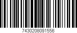 Código de barras (EAN, GTIN, SKU, ISBN): '7430208091556'