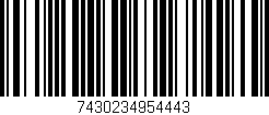 Código de barras (EAN, GTIN, SKU, ISBN): '7430234954443'