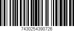 Código de barras (EAN, GTIN, SKU, ISBN): '7430254390726'