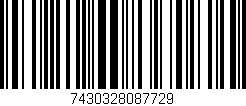 Código de barras (EAN, GTIN, SKU, ISBN): '7430328087729'