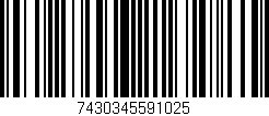 Código de barras (EAN, GTIN, SKU, ISBN): '7430345591025'