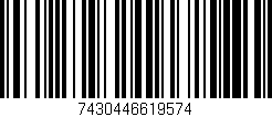 Código de barras (EAN, GTIN, SKU, ISBN): '7430446619574'
