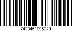 Código de barras (EAN, GTIN, SKU, ISBN): '7430461995349'