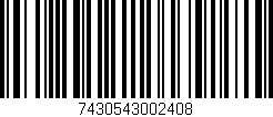 Código de barras (EAN, GTIN, SKU, ISBN): '7430543002408'