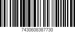 Código de barras (EAN, GTIN, SKU, ISBN): '7430608387730'
