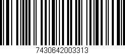 Código de barras (EAN, GTIN, SKU, ISBN): '7430642003313'