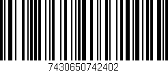 Código de barras (EAN, GTIN, SKU, ISBN): '7430650742402'