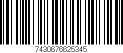 Código de barras (EAN, GTIN, SKU, ISBN): '7430676625345'