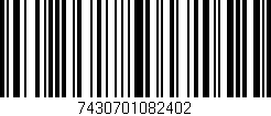 Código de barras (EAN, GTIN, SKU, ISBN): '7430701082402'