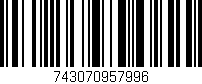 Código de barras (EAN, GTIN, SKU, ISBN): '743070957996'