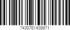 Código de barras (EAN, GTIN, SKU, ISBN): '7430761439871'