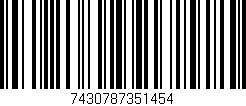 Código de barras (EAN, GTIN, SKU, ISBN): '7430787351454'