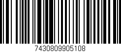 Código de barras (EAN, GTIN, SKU, ISBN): '7430809905108'