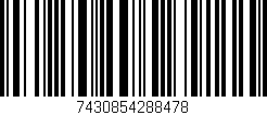Código de barras (EAN, GTIN, SKU, ISBN): '7430854288478'