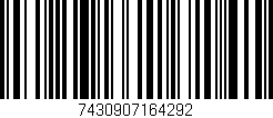 Código de barras (EAN, GTIN, SKU, ISBN): '7430907164292'