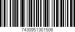 Código de barras (EAN, GTIN, SKU, ISBN): '7430951301506'
