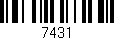 Código de barras (EAN, GTIN, SKU, ISBN): '7431'