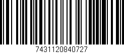 Código de barras (EAN, GTIN, SKU, ISBN): '7431120840727'