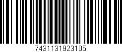 Código de barras (EAN, GTIN, SKU, ISBN): '7431131923105'