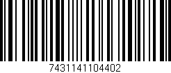 Código de barras (EAN, GTIN, SKU, ISBN): '7431141104402'