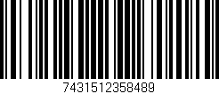 Código de barras (EAN, GTIN, SKU, ISBN): '7431512358489'