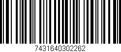 Código de barras (EAN, GTIN, SKU, ISBN): '7431640302262'