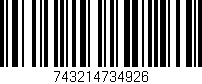 Código de barras (EAN, GTIN, SKU, ISBN): '743214734926'