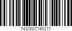 Código de barras (EAN, GTIN, SKU, ISBN): '7432507745277'