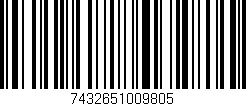 Código de barras (EAN, GTIN, SKU, ISBN): '7432651009805'